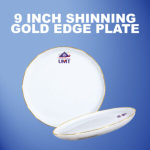9-Inch Gold Banding Edge Plate: Shining Gold Series